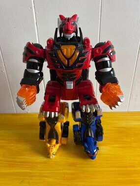 Bandai Power Rangers Jungle Fury Megazord Toy Figure 2007 Red Yellow Blue W3